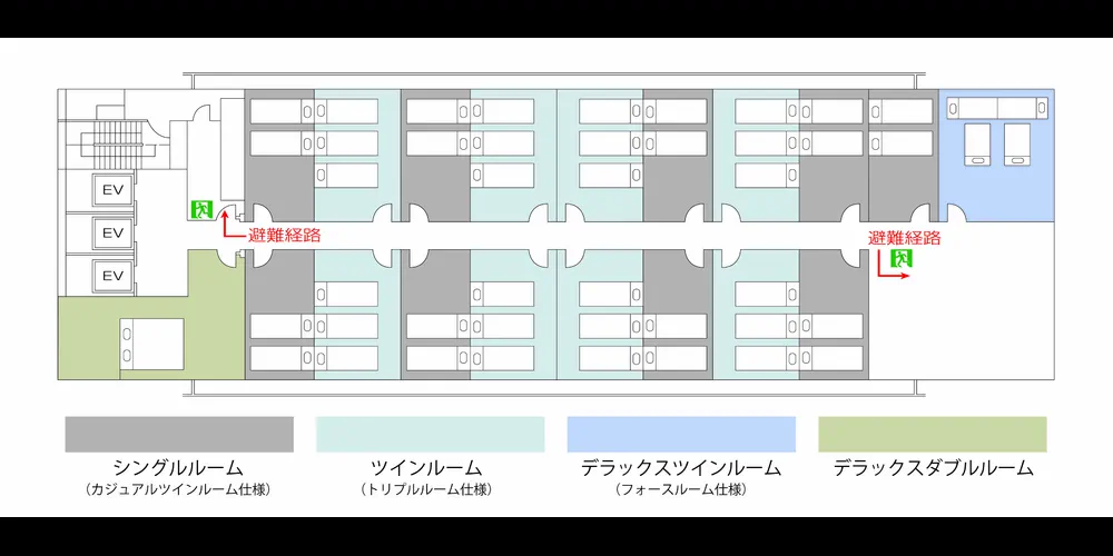 Sample guest-floor layout
